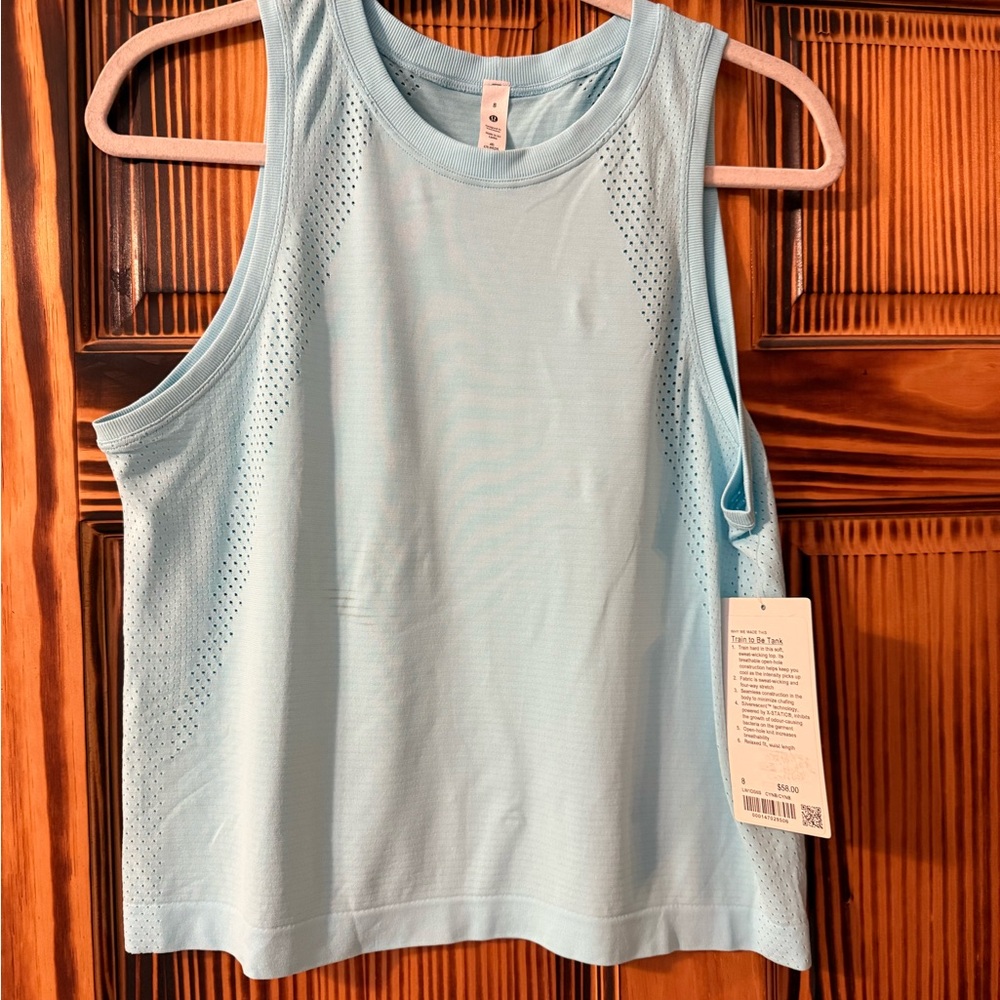 Lululemon Athletica Blue Train to Be Tank-Size 8